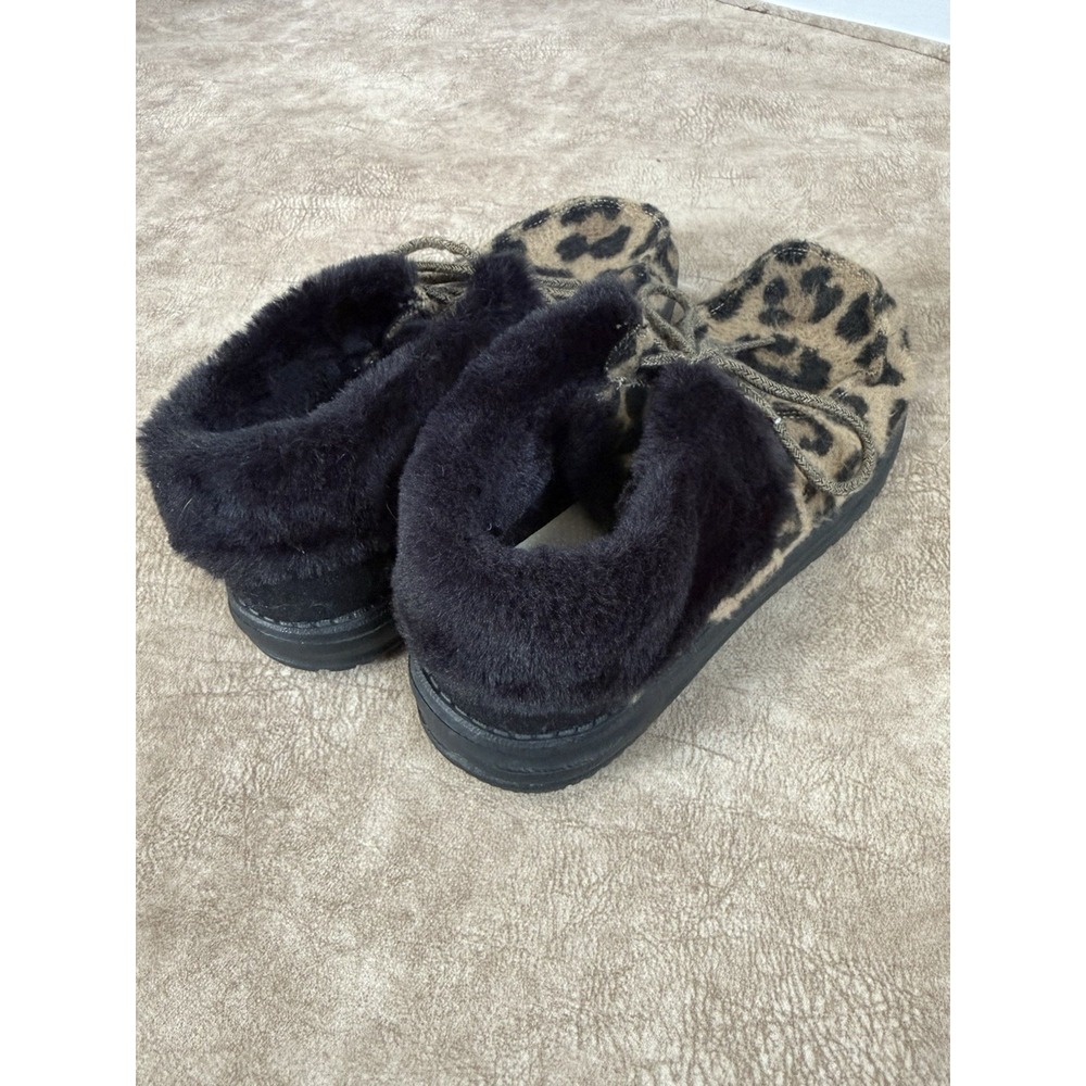 Hey Dude Britt Leopard Print Faux Fur Lined Winter Boots Women's Size 9 - Picture 2 of 12
